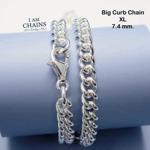 Big curb chain silver 24"