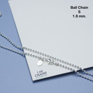 Ball silver chain necklace