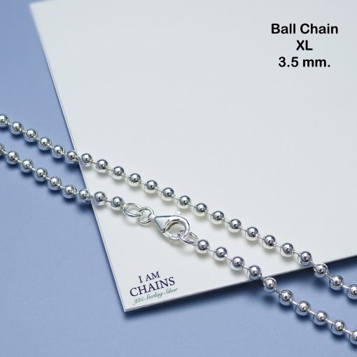 Ball silver necklace 18"