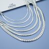 Oval Curb silver necklace