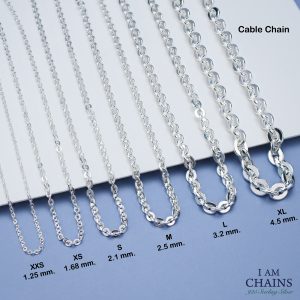 925 Cable chain silver necklace