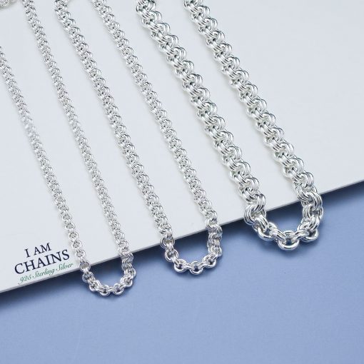 Double chain Sterling Silver Necklace