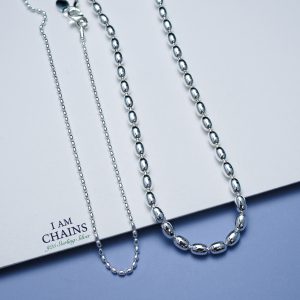 Oval Chain silver necklace