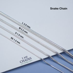 925 snake chain silver necklace