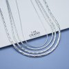 925 Silver Round cable necklace