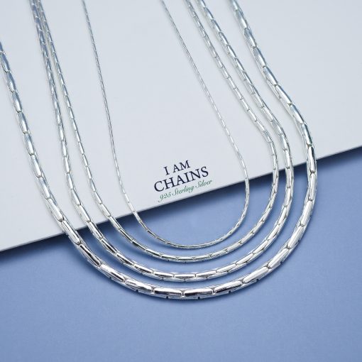 925 Silver Round cable necklace
