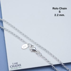 small Rolo chain silver necklace