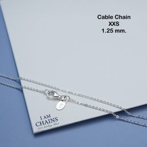 Cable chain silver necklace 18