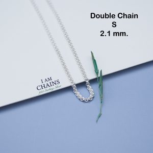 Double chain Silver Necklace 925