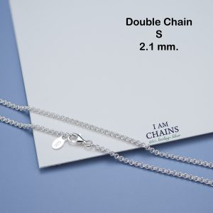 Silver Necklace Double chain