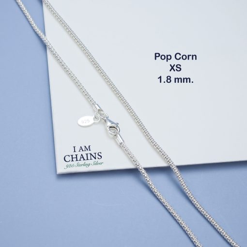 Silver Popcorn chain Necklace