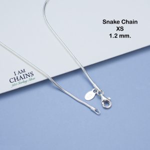 snake chain silver necklace 18