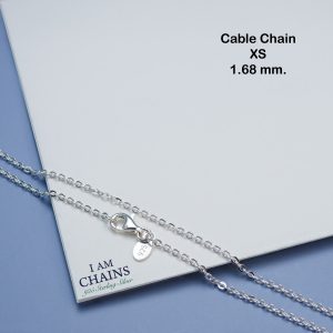 Cable chain silver necklace 16