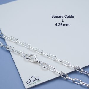 Square Cable 925 Silver Necklace