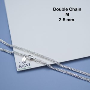 Double chain Silver Necklace 20