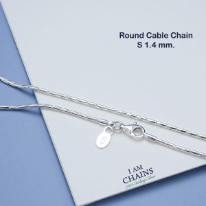 Round cable necklace 18