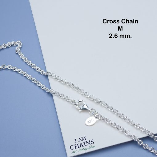 Cross Chain Silver Necklace 20"