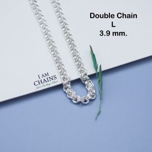 Double chain Silver Necklace 18