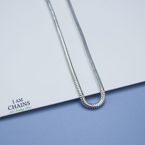 Real snake silver necklace