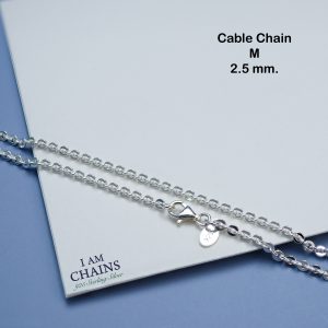 cable chain silver necklace