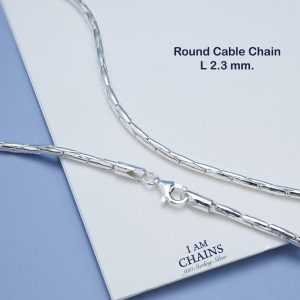 Sterling Silver Round cable necklace