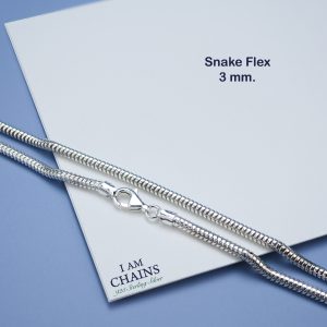 Real snake silver necklace