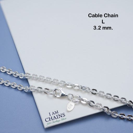 Sterling silver Cable chain necklace