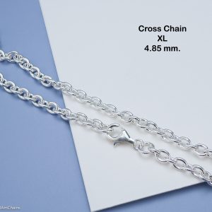 Big Cross Chain Silver Necklace for men