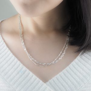 cane chain silver necklace