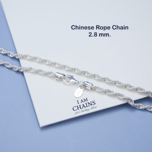 Chinese Rope Chain Silver Necklace