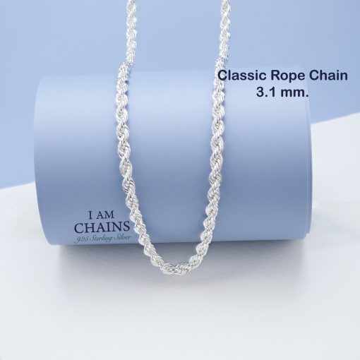 Classic Rope Silver Necklace