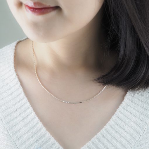 O Square chain Silver Necklace