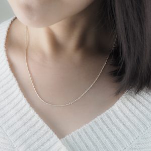 Round Rope chain Silver Necklace